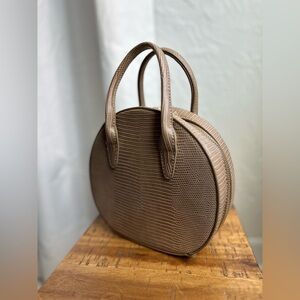 Elegant Tan Faux Leather Handbag (Sold)